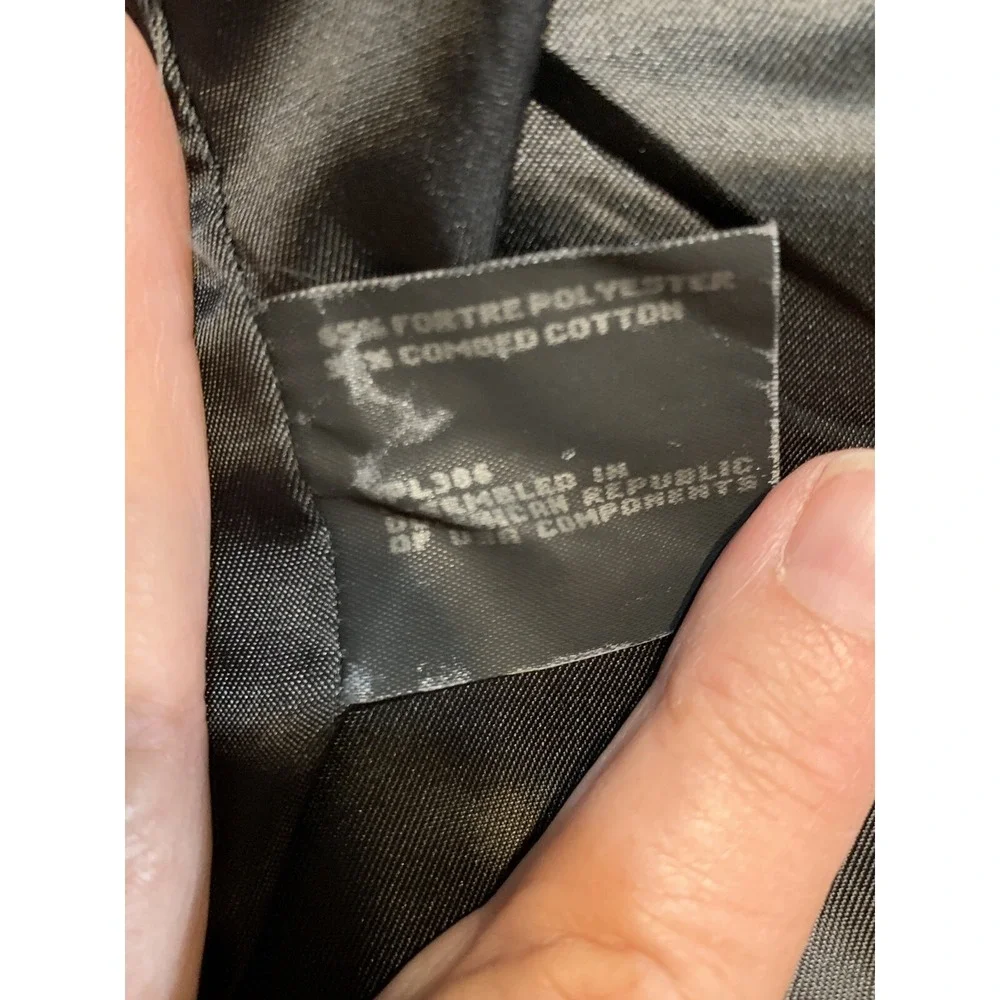 Vtg 80s Charcoal Gray Double Breast Sports Coat 46L Barrington Blue Pinstripe